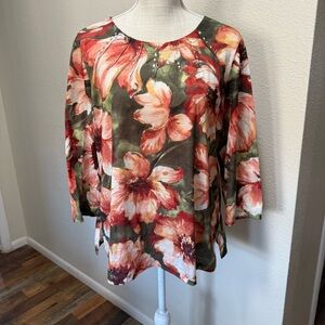 Alfred Dunner - Floral Print Women's Top - Size Large